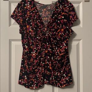 Apt. 9 Multicolor Polka Dot Top